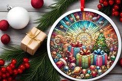 Round Christmass Ornament PNG Product Image 2