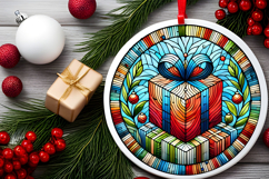 Round Christmass Ornament PNG Product Image 2