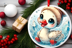 Round Christmass Ornament PNG Product Image 2