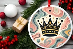 Round Christmas Ornament Sublimation|Clipart Product Image 1