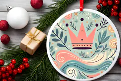 Round Christmass Ornament PNG Product Image 2