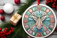 Round Christmas Ornament Sublimation|Clipart Product Image 1