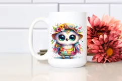 Colorful Baby Owl Dressed for Summer | Clipart Product Image 2