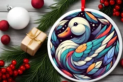 Round Christmas Ornament Sublimation|Clipart Product Image 2