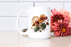 Abstract Wooden Stained Nasturtium Watercolor Splash Product Image 2