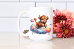 Colorful Baby Highland Cow PNG Product Image 2