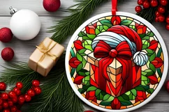 Round Christmas Ornament Sublimation|Clipart Product Image 1