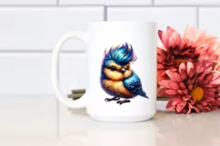 Vibrant Bird with Cool Haircut PNG Product Image 2