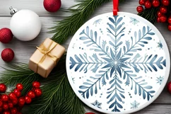 Round Christmas Ornament Sublimation|Clipart Product Image 2