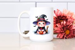 Funny Baby Halloween Witch | Sublimation Clipart Product Image 2