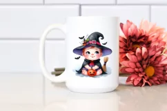 Funny Baby Halloween Witch | Sublimation Clipart Product Image 2