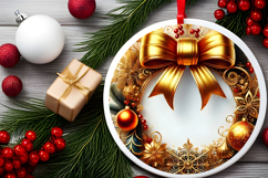 Round Christmass Ornament PNG Product Image 2