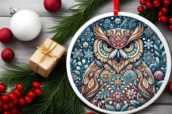 Round Christmas Ornament Sublimation|Clipart Product Image 2