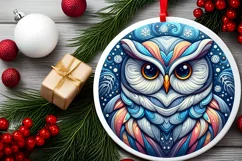 Round Christmas Ornament Sublimation|Clipart Product Image 2