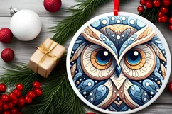 Round Christmas Ornament Sublimation|Clipart Product Image 2