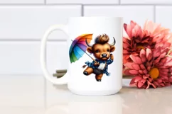 Dancing Baby Highland Cow PNG Product Image 2