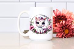 Sweet Pea Floral Baby Unicorn Clipart Product Image 2