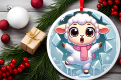 Round Christmass Ornament PNG Product Image 2