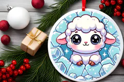 Round Christmass Ornament PNG Product Image 2