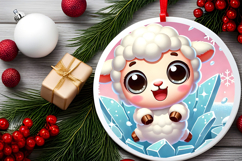 Round Christmass Ornament PNG Product Image 2