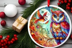 Round Christmas Ornament Sublimation|Clipart Product Image 2