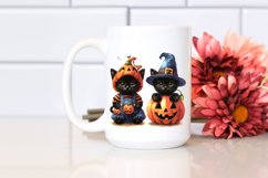 Cute Baby Black Cat for Halloween | Sublimation Clipart Product Image 2