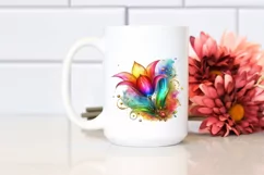 Watercolor Luxury Flower Splash Clipart Product Image 2