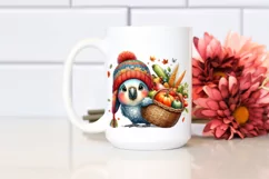 Quirky Baby Parrot Autumn Vegetables | Sublimation | Clipart Product Image 2