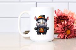 Cute Halloween Rhino Clipart Product Image 2