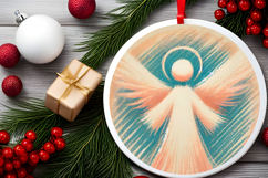 Round Christmass Ornament PNG Product Image 2