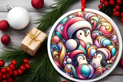 Round Christmas Ornament Sublimation|Clipart Product Image 2