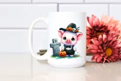 cute Baby Pig Halloween Grave | Sublimation | Clipart Product Image 2