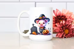 Cute Baby Pig Halloween Sticker Clipart Product Image 2