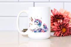 Colorful Baby Unicorn Street Scene PNG Product Image 2