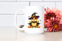 Funny Turtle in Halloween Suit PNG Product Image 2