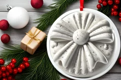 Round Christmas Ornament Sublimation|Clipart Product Image 1