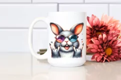 Funny Bunny Sunglasses Rocker Clipart Product Image 2