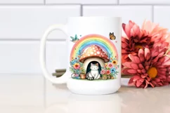 Watercolor CAT House | Large Mushroom Clipart Product Image 2