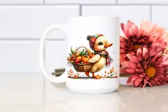 Colorful Baby Duck Autumn Vegetables | Sublimation | Clipart Product Image 2