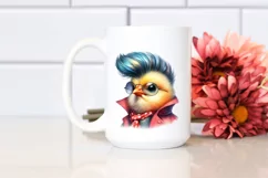 Funny Model Chicken with Cool Haircut, PNG Product Image 2