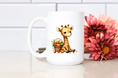 Colorful Baby Giraffe Autumn Vegetables | Sublimation | Product Image 2