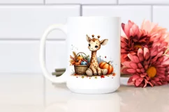 Colorful Baby Giraffe Autumn Vegetables | Sublimation | Product Image 2
