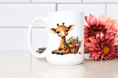 Colorful Baby Giraffe Autumn Vegetables | Sublimation | Product Image 2