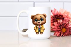Baby Bear Raincoat Expression | Sublimation | Clipart Product Image 2