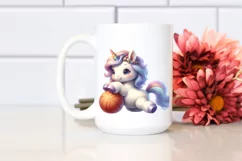 Cute Baby Unicorn Playing Basketball Product Image 2