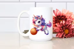 Cute Baby Unicorn Playing Basketball Product Image 2