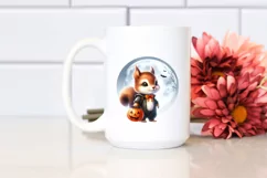 Cute Baby Squirrel with Halloween Costume PNG Product Image 2