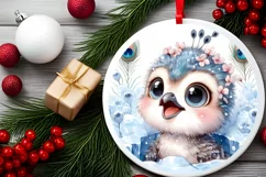 Round Christmas Ornament Sublimation|Clipart Product Image 2