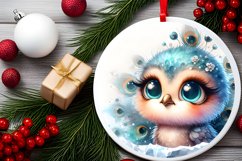 Round Christmas Ornament Sublimation|Clipart Product Image 2