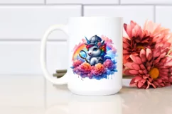 colorful Artistic Unicorn Wearing Detective Magnifying PNG Product Image 2